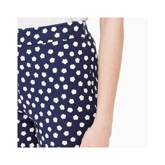 Kate Spade Cloud Dot Jacquard Cropped Pant Womens Size 0 Office Preppy Polka Dot - Picture 4 of 11
